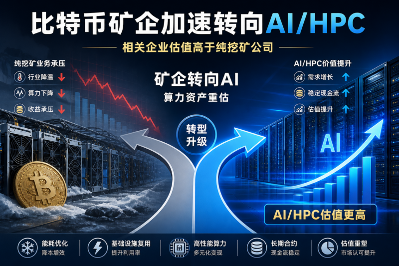 比特币矿企加速转向 AI,相关企业估值高于纯挖矿公司-指挥使社区 - 真实线索、热点议题与深度观察