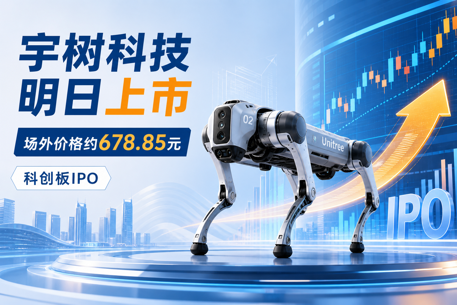 宇树科技明日上市，场外价格升至约 678.85 元