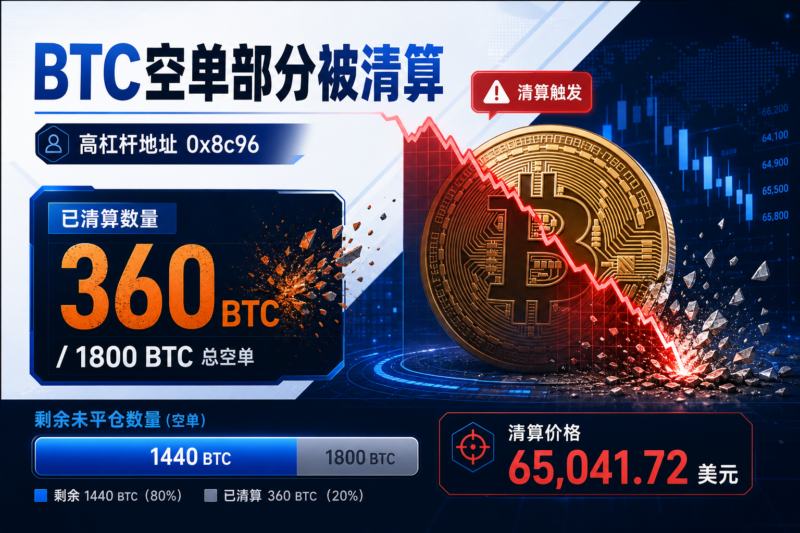 某高杠杆地址 BTC 空单部分被清算-指挥使社区 - 真实线索、热点议题与深度观察