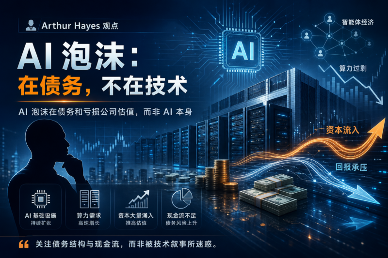 Arthur Hayes:AI 泡沫在债务和亏损公司估值,而非 AI 本身-指挥使社区 - 真实线索、热点议题与深度观察