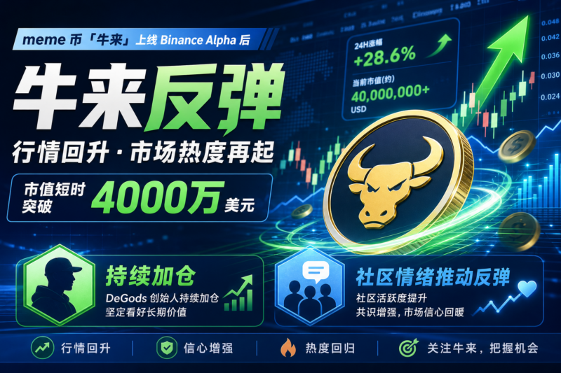 「牛来」上线 Binance Alpha 后反弹,DeGods 创始人持续加仓-指挥使社区 - 真实线索、热点议题与深度观察
