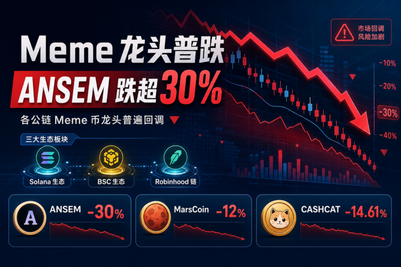 各公链 Meme 币龙头普遍下跌,ANSEM 较高点跌超 30%-指挥使社区 - 真实线索、热点议题与深度观察