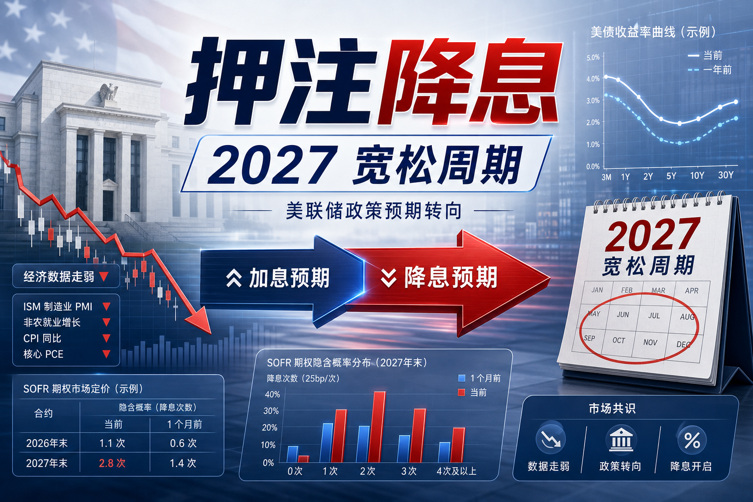 利率期权市场转向押注降息,交易员开始布局 2027 年美联储宽松周期