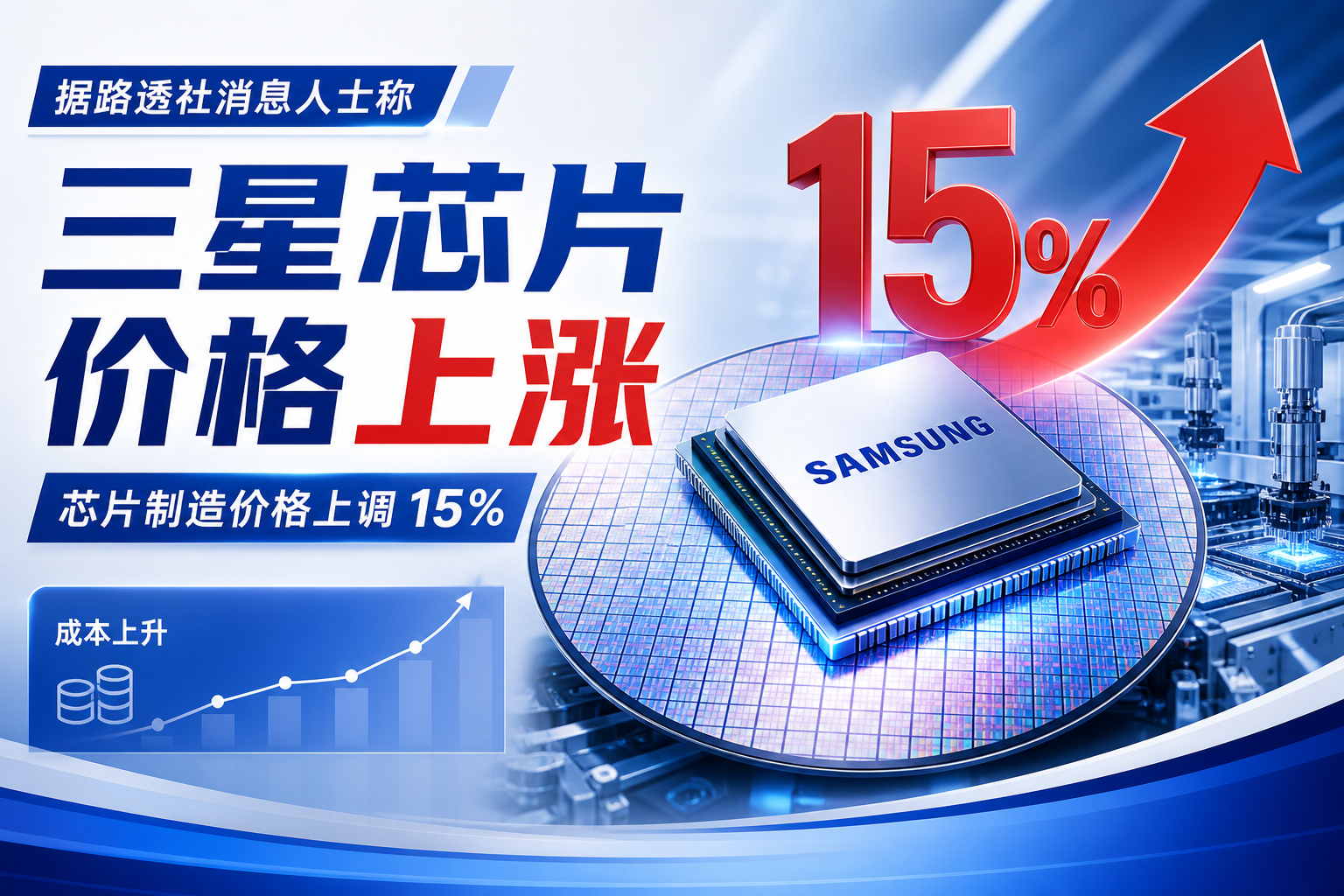 消息人士：三星将芯片制造价格提高至 15%