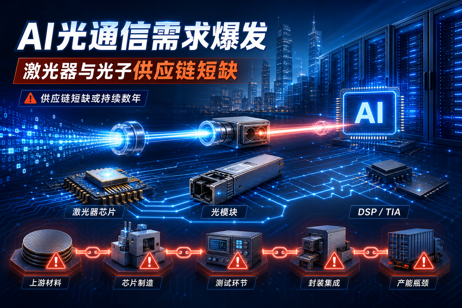 Serenity:AI 光通信需求爆发,激光器与光子供应链短缺或持续数年