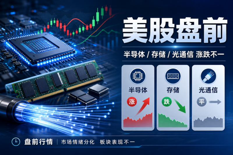 美股盘前半导体、存储及光通信股涨跌不一-指挥使社区 - 真实线索、热点议题与深度观察
