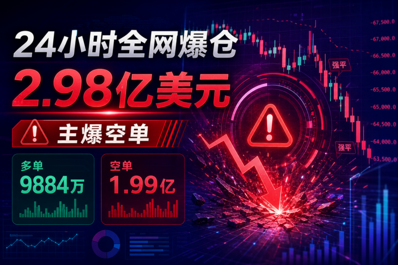 过去 24 小时全网爆仓 2.98 亿美元，主爆空单-指挥使社区 - 真实线索、热点议题与深度观察