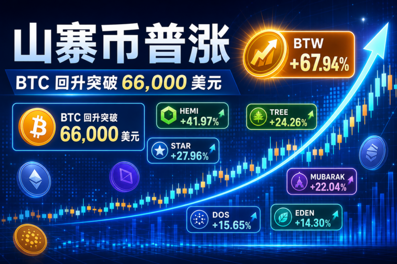 山寨币普涨,BTW 24 小时涨超 67%-指挥使社区 - 真实线索、热点议题与深度观察