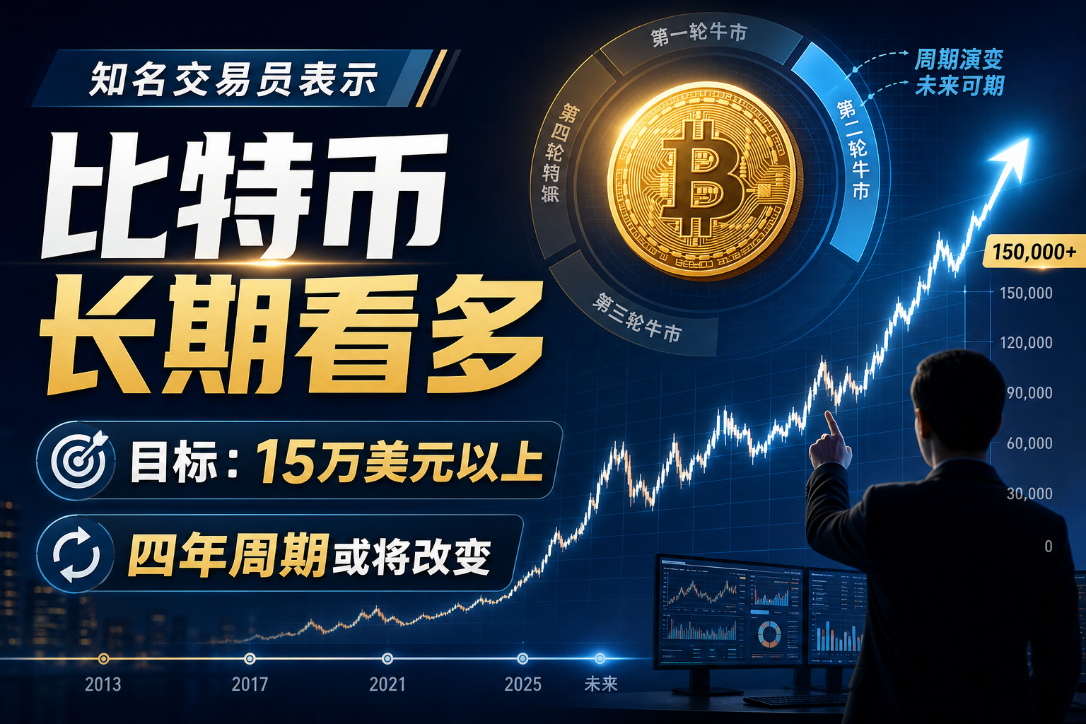 知名交易员:比特币长期目标仍在 15 万美元以上,传统四年周期或将改变