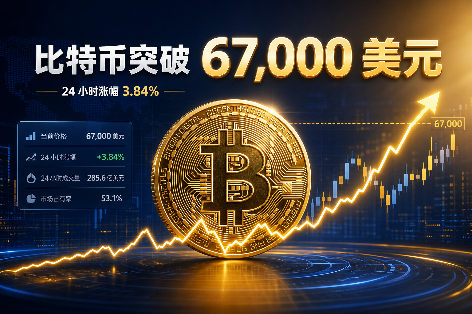 比特币突破 67,000 美元
