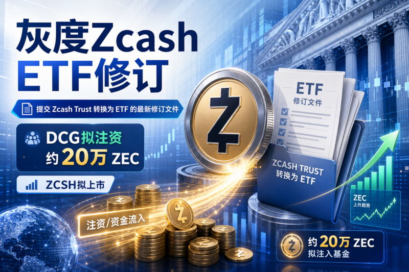 灰度最新 Zcash ETF 修订文件披露 DCG 正讨论注资约 20 万枚 ZEC-指挥使社区 - 真实线索、热点议题与深度观察
