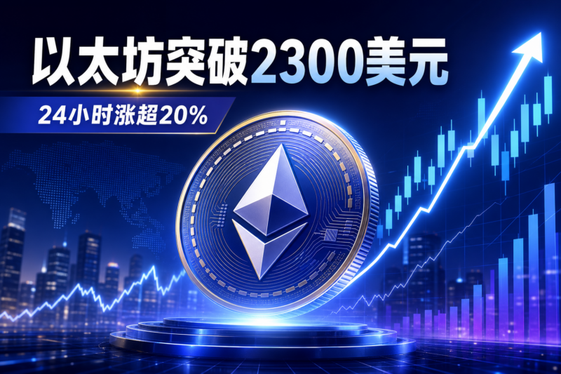 以太坊突破2300美元，24小时涨超20%-指挥使社区 - 真实线索、热点议题与深度观察