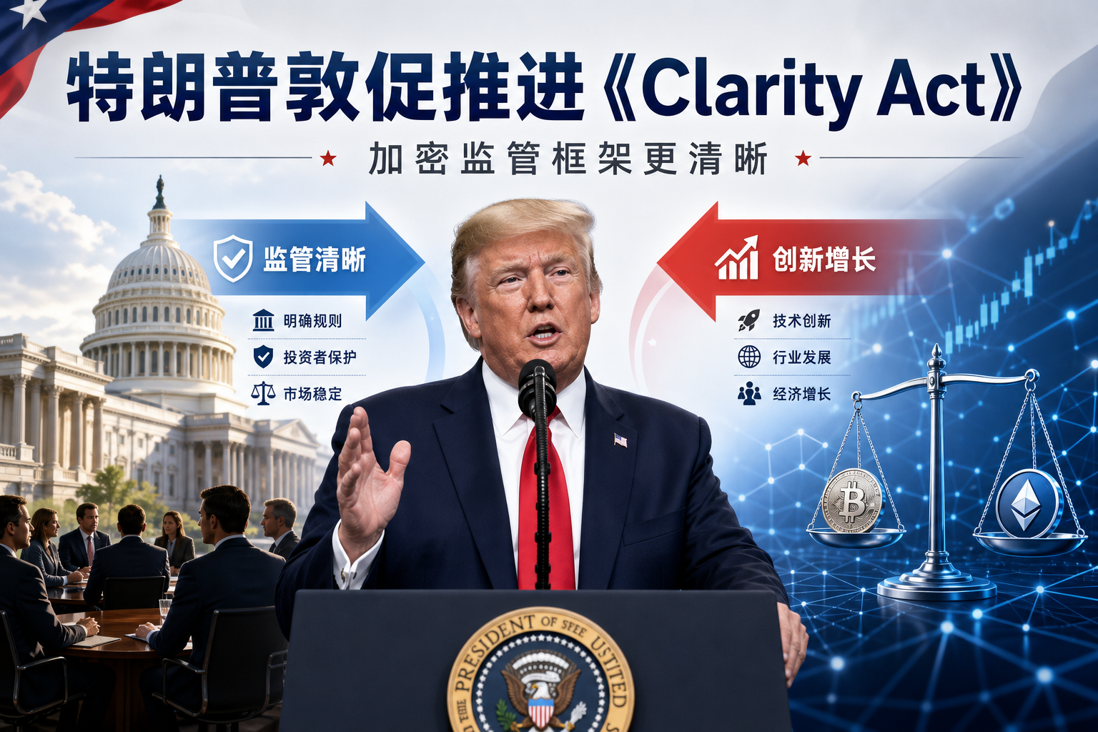 特朗普敦促国会通过“公平版”《Clarity Act》