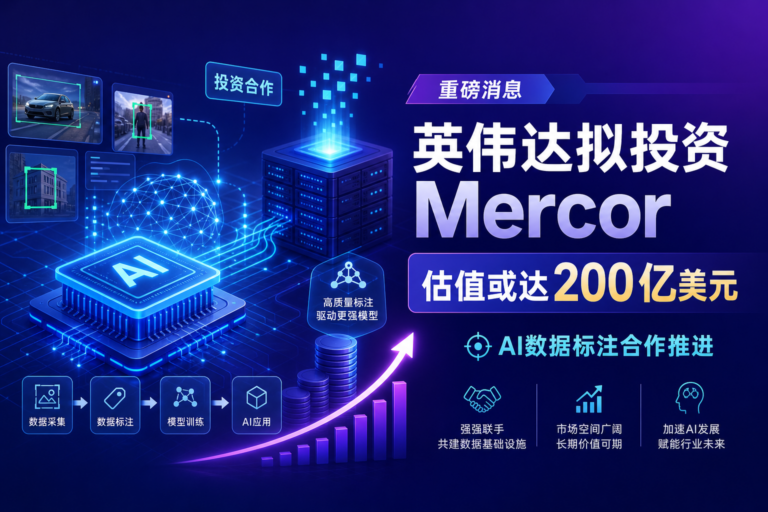 英伟达拟投资 AI 数据标注公司 Mercor,融资估值或达 200 亿美元