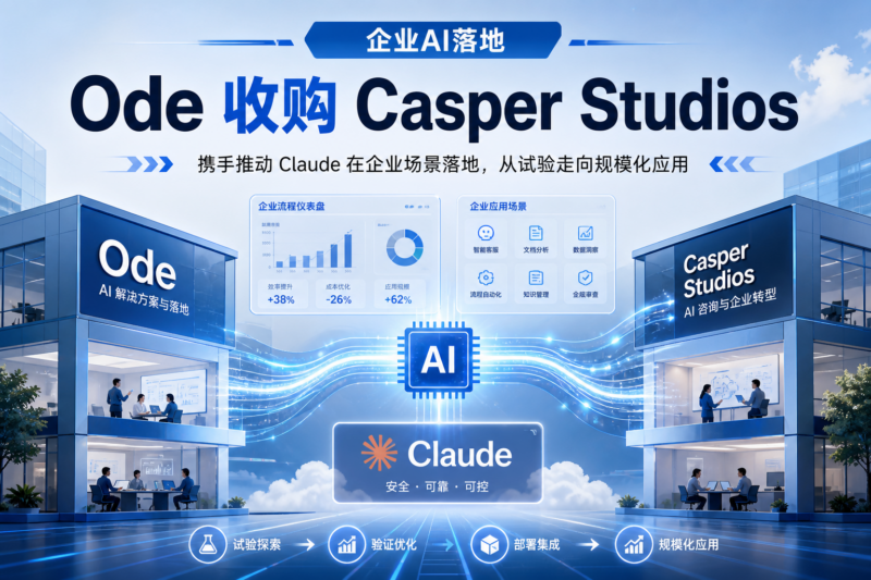 Anthropic旗下合资企业 Ode 收购 AI 咨询公司 Casper Studios-指挥使社区 - 真实线索、热点议题与深度观察