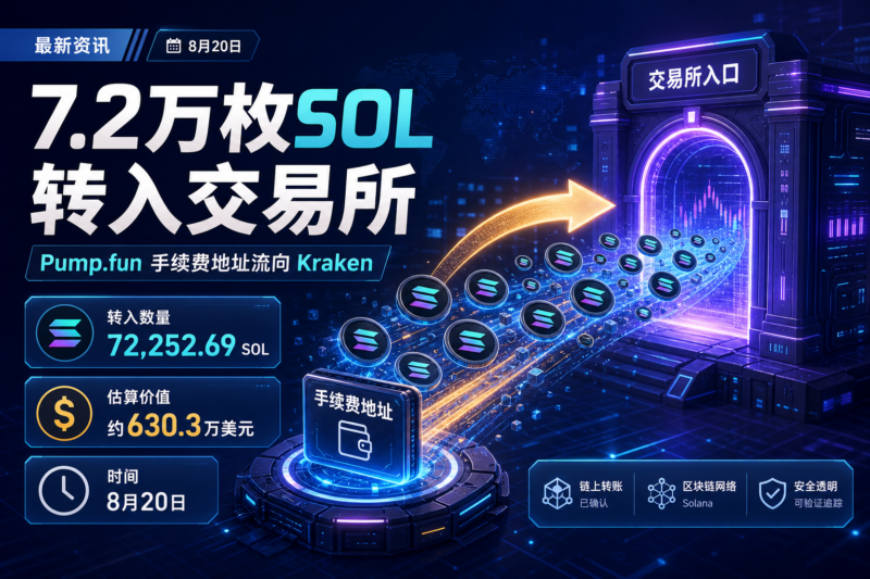 Pump.fun 手续费地址向 Kraken 转入 7.2 万枚 SOL-指挥使社区 - 真实线索、热点议题与深度观察