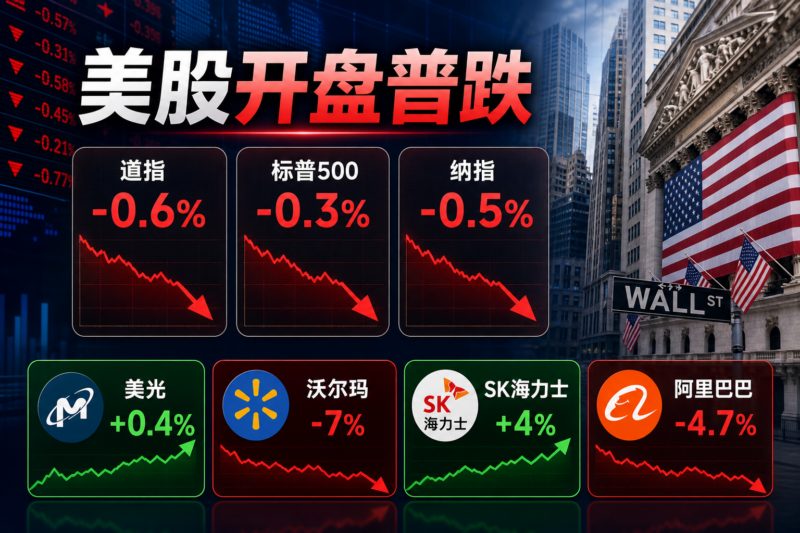美股开盘三大股指普跌-指挥使社区 - 真实线索、热点议题与深度观察