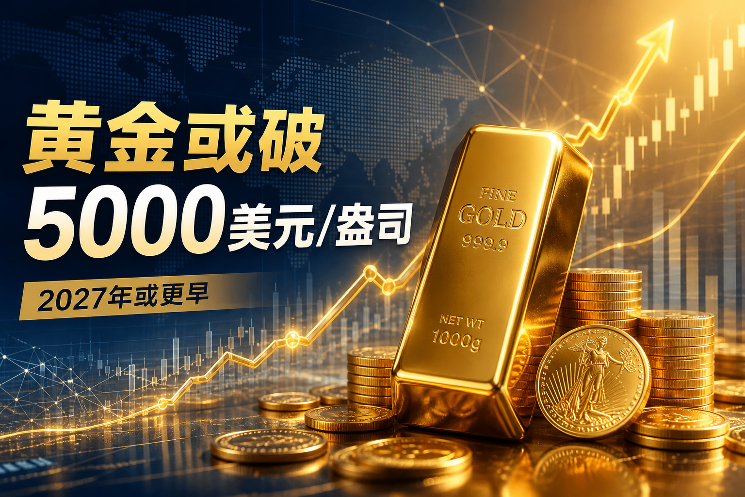 摩根士丹利:预计 2027 年黄金价格将突破 5000 美元/盎司
