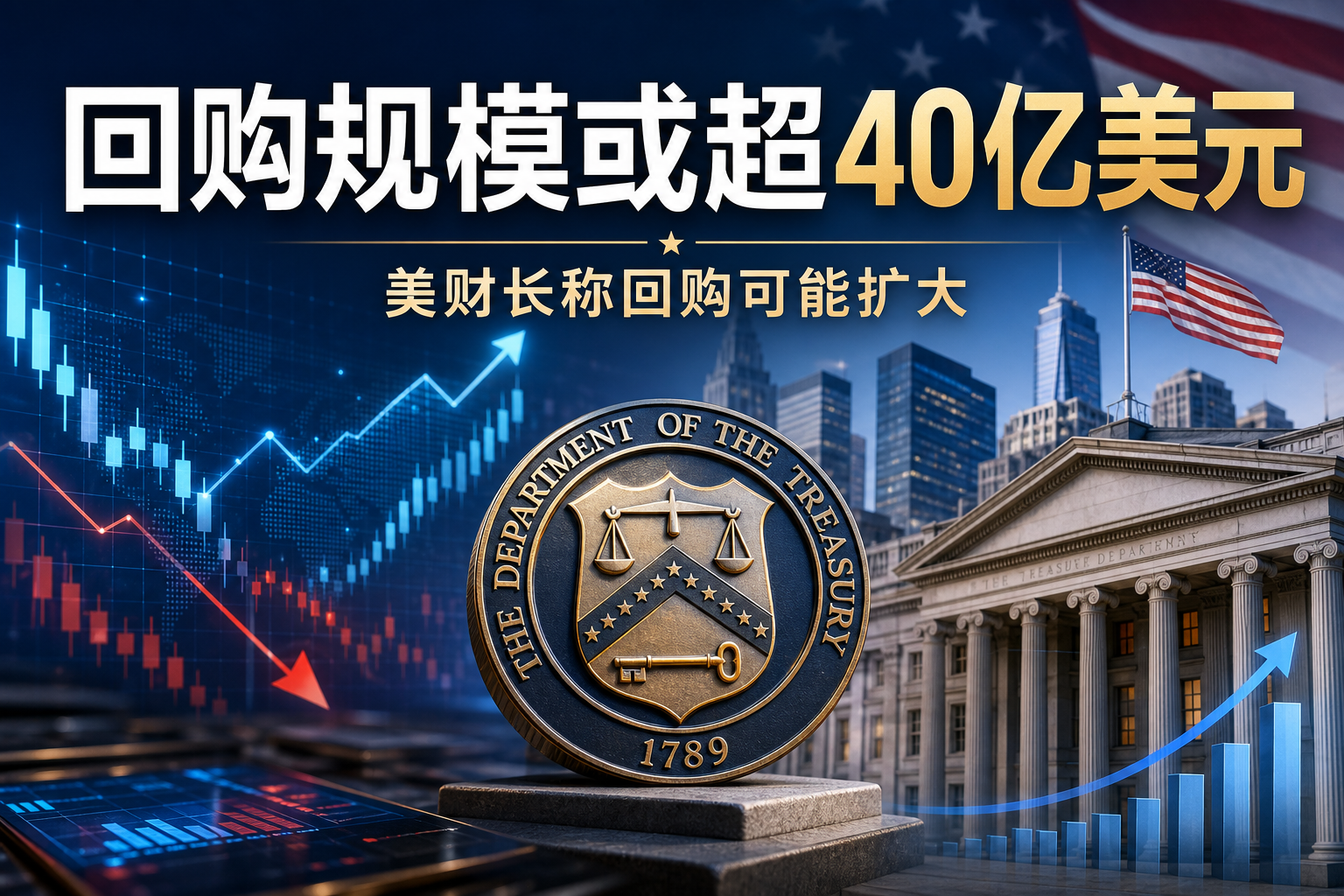 美国财长：回购规模可能超过已宣布的 40 亿美元