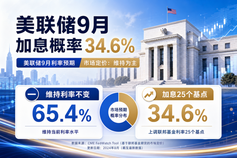 美联储 9 月加息 25 个基点概率为 34.6%-指挥使社区 - 真实线索、热点议题与深度观察