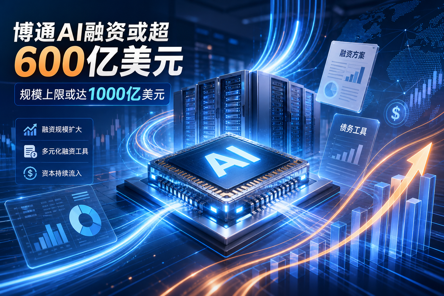博通拟筹资超600亿美元,AI芯片融资规模或达1000亿美元