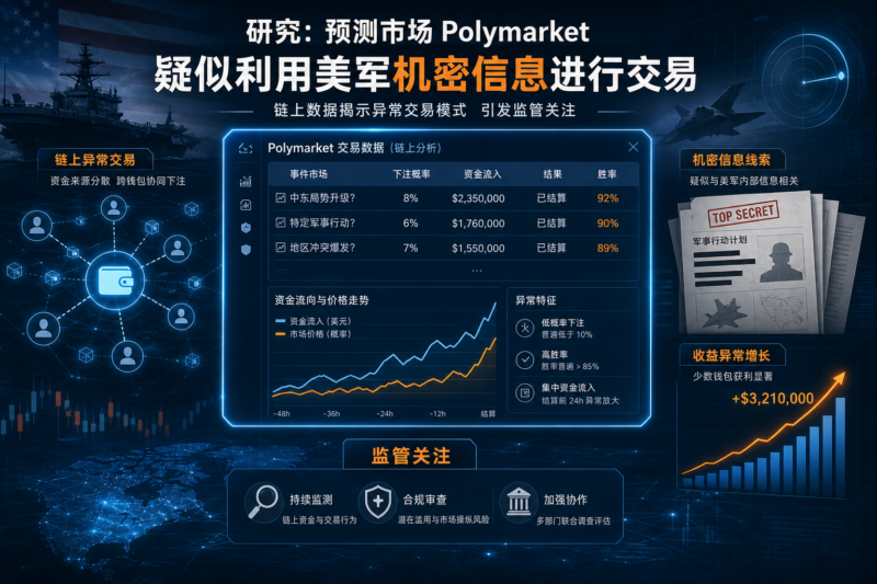 研究:超 150 个 Polymarket 钱包疑似利用美军机密信息交易,累计获利约 800 万美元-指挥使社区 - 真实线索、热点议题与深度观察