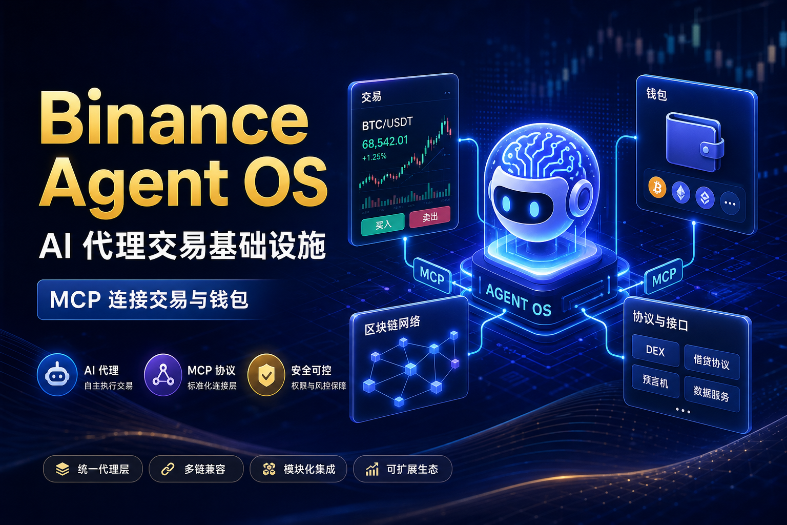 Binance推出Agent OS,支持AI代理通过MCP执行交易等操作