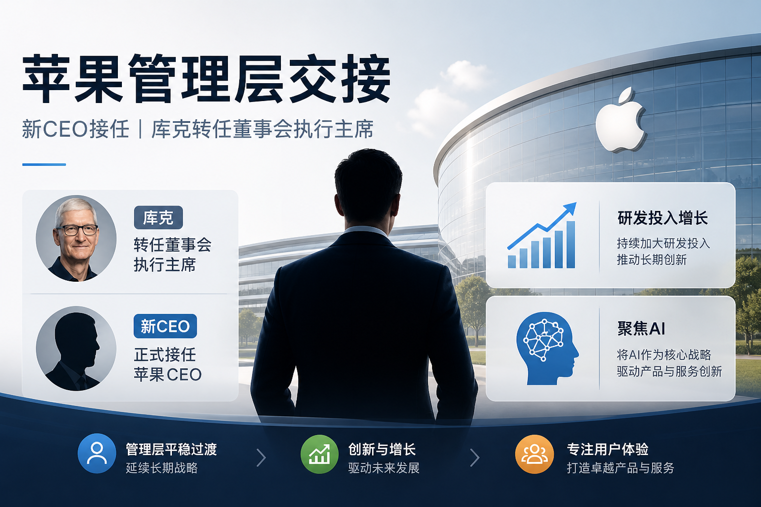苹果新任 CEO 特努斯将于 9 月 1 日正式接任,库克转任董事会执行主席
