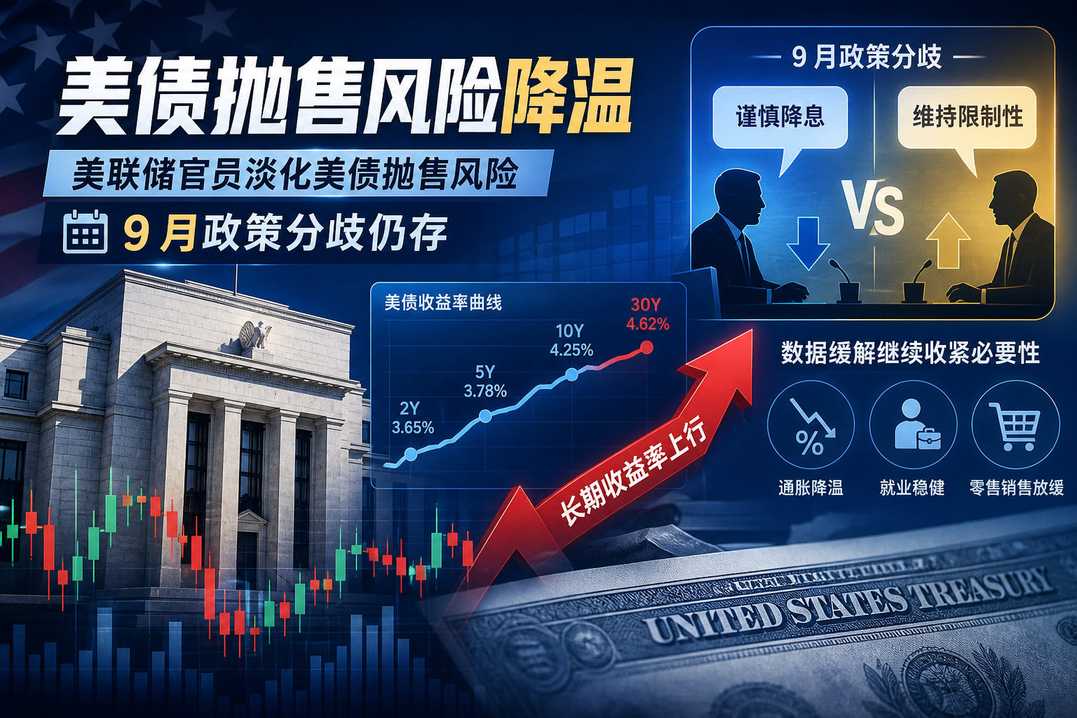 美联储官员淡化美债抛售风险,9 月政策分歧仍存
