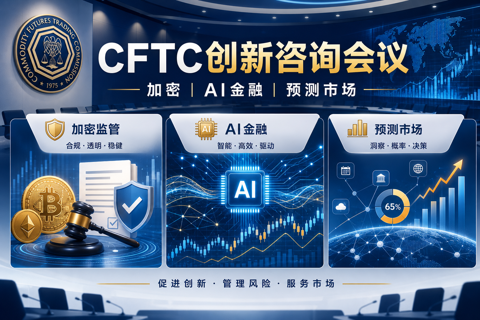 美CFTC首次创新咨询委员会会议聚焦三大议题:加密监管、AI金融与预测市场