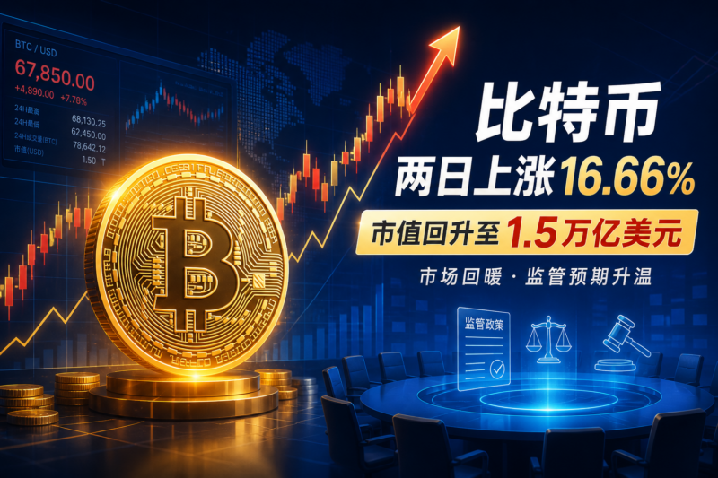 比特币两日涨 16.66%,市值回升至 1.5 万亿美元-指挥使社区 - 真实线索、热点议题与深度观察