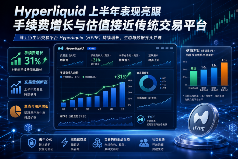Hyperliquid 上半年总手续费增 31% 至 4.19 亿美元,HYPE 估值接近传统交易平台-指挥使社区 - 真实线索、热点议题与深度观察