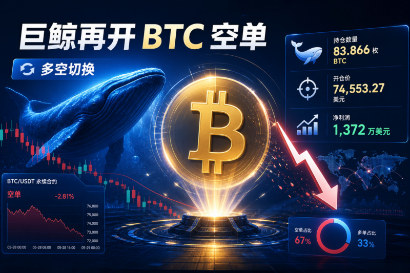 巨鲸「先定 10 个大目标」再次开启 BTC 空单-指挥使社区 - 真实线索、热点议题与深度观察