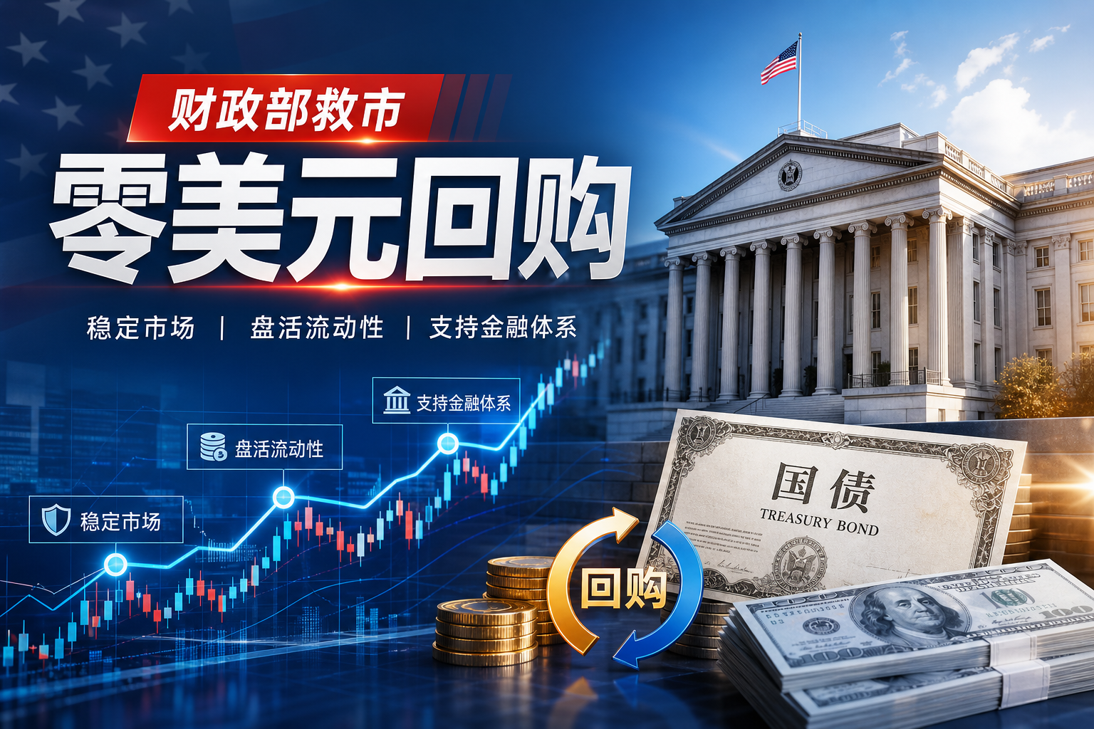 美国财政部出手救市：零美元回购