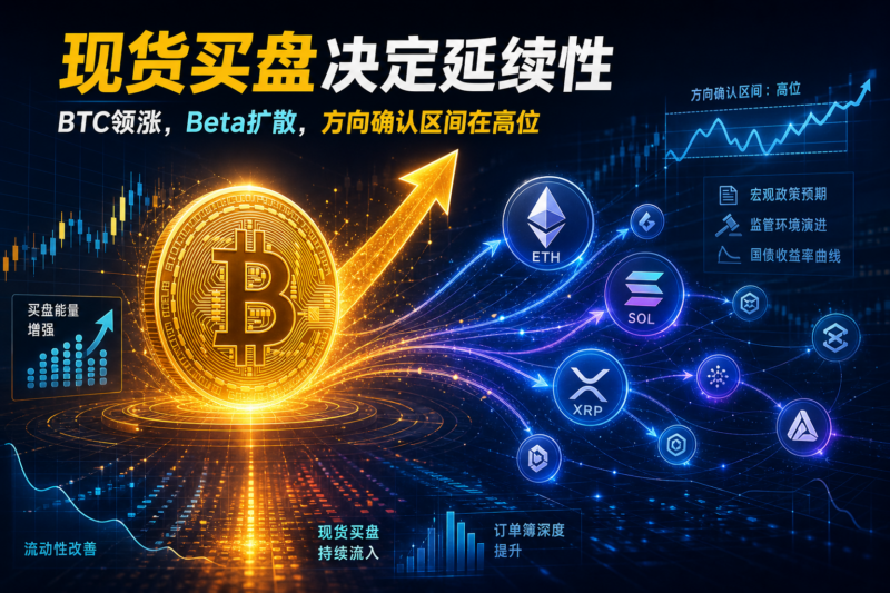 BTC领涨带动Beta扩散，行情能否延续取决于现货买盘-指挥使社区 - 真实线索、热点议题与深度观察