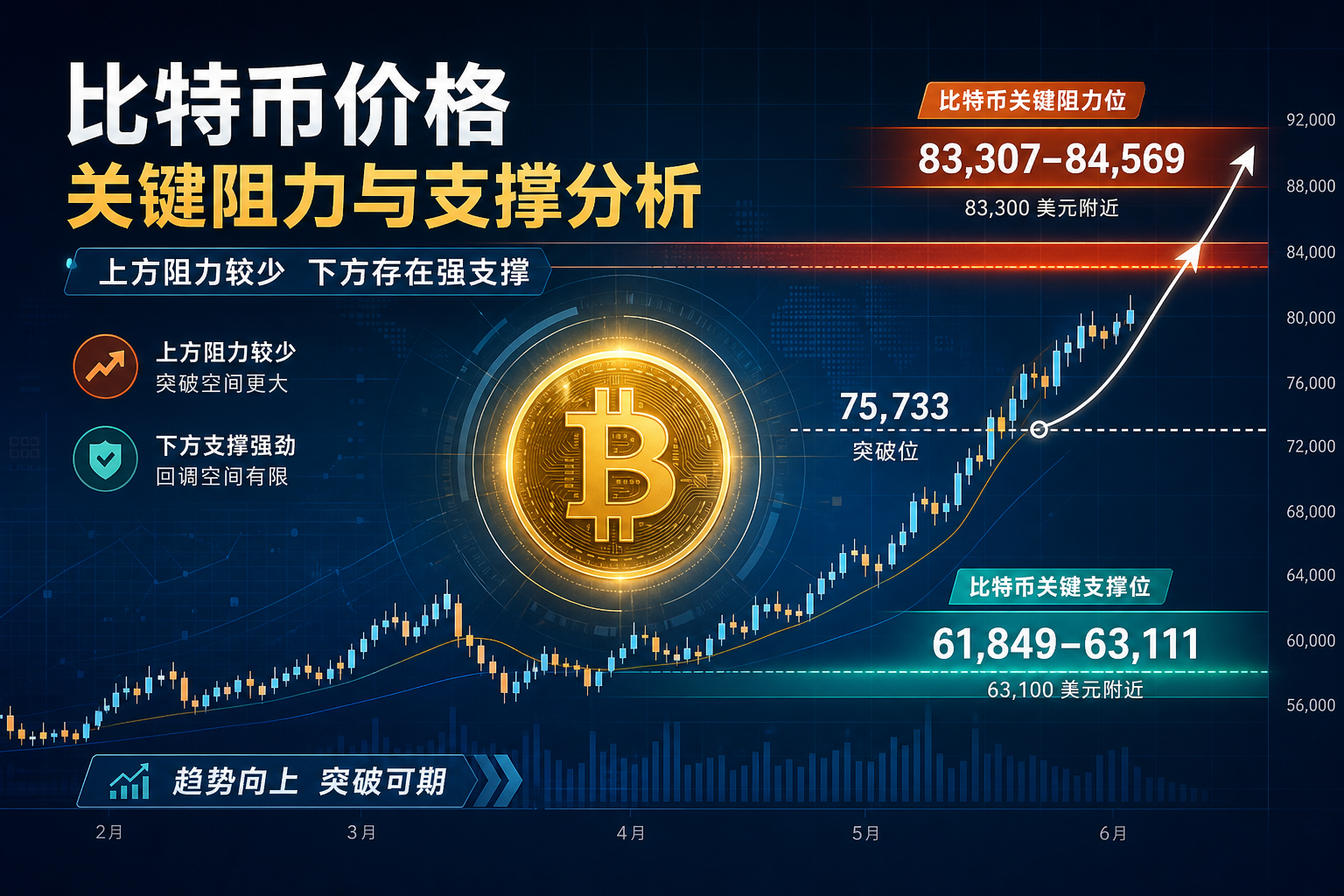 分析师：比特币上方阻力较少，83,300 美元附近为下一关键阻力位