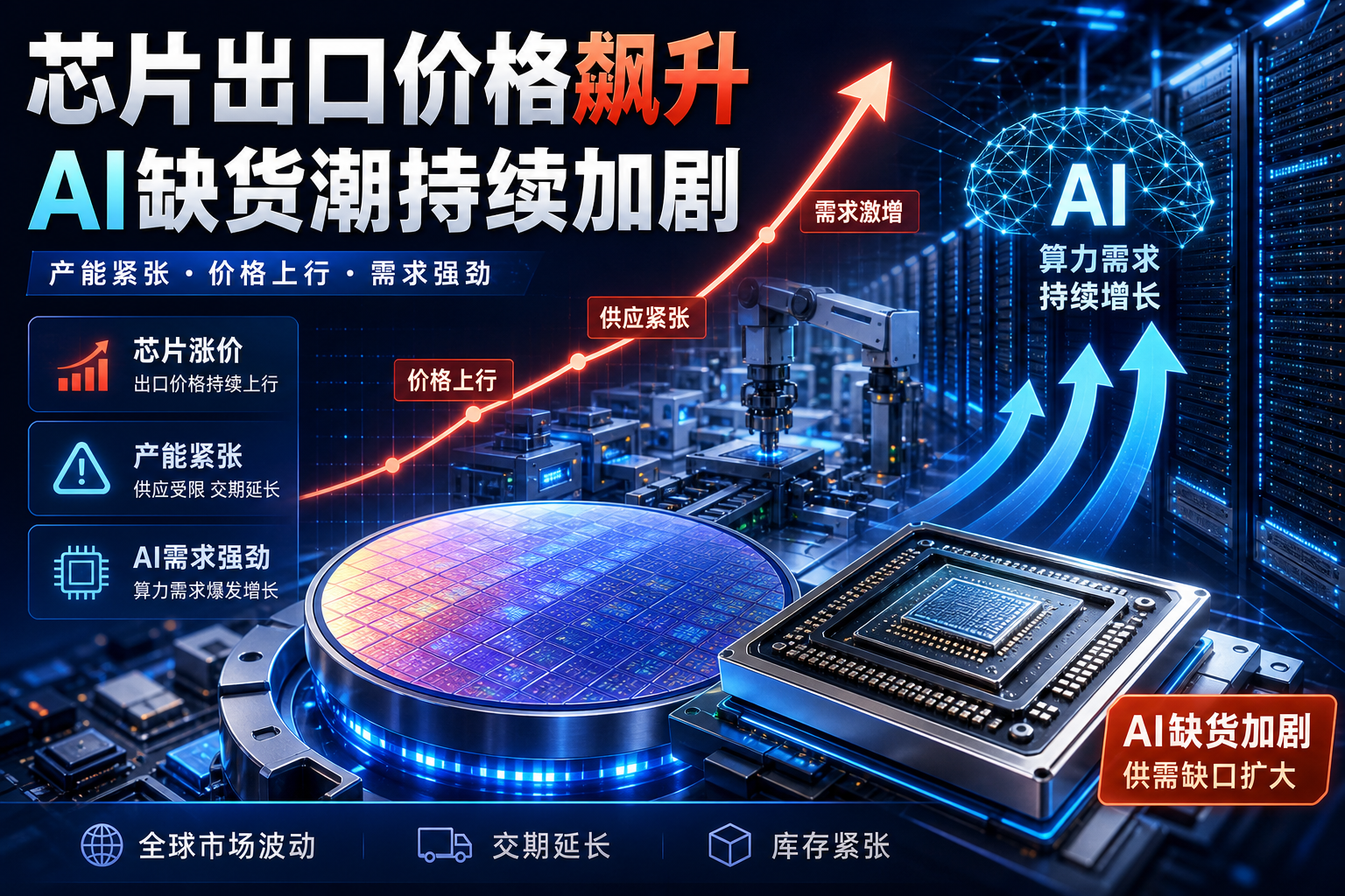 芯片出口价格飙升,AI 缺货潮仍在加剧