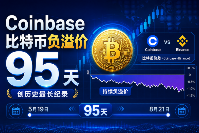 Coinbase 比特币负溢价已持续 95 天,创历史最长纪录-指挥使社区 - 真实线索、热点议题与深度观察