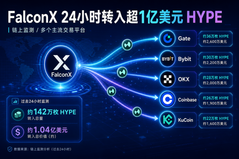 链上监测:FalconX 过去 24 小时向 CEX 转入超 1 亿美元 HYPE-指挥使社区 - 真实线索、热点议题与深度观察
