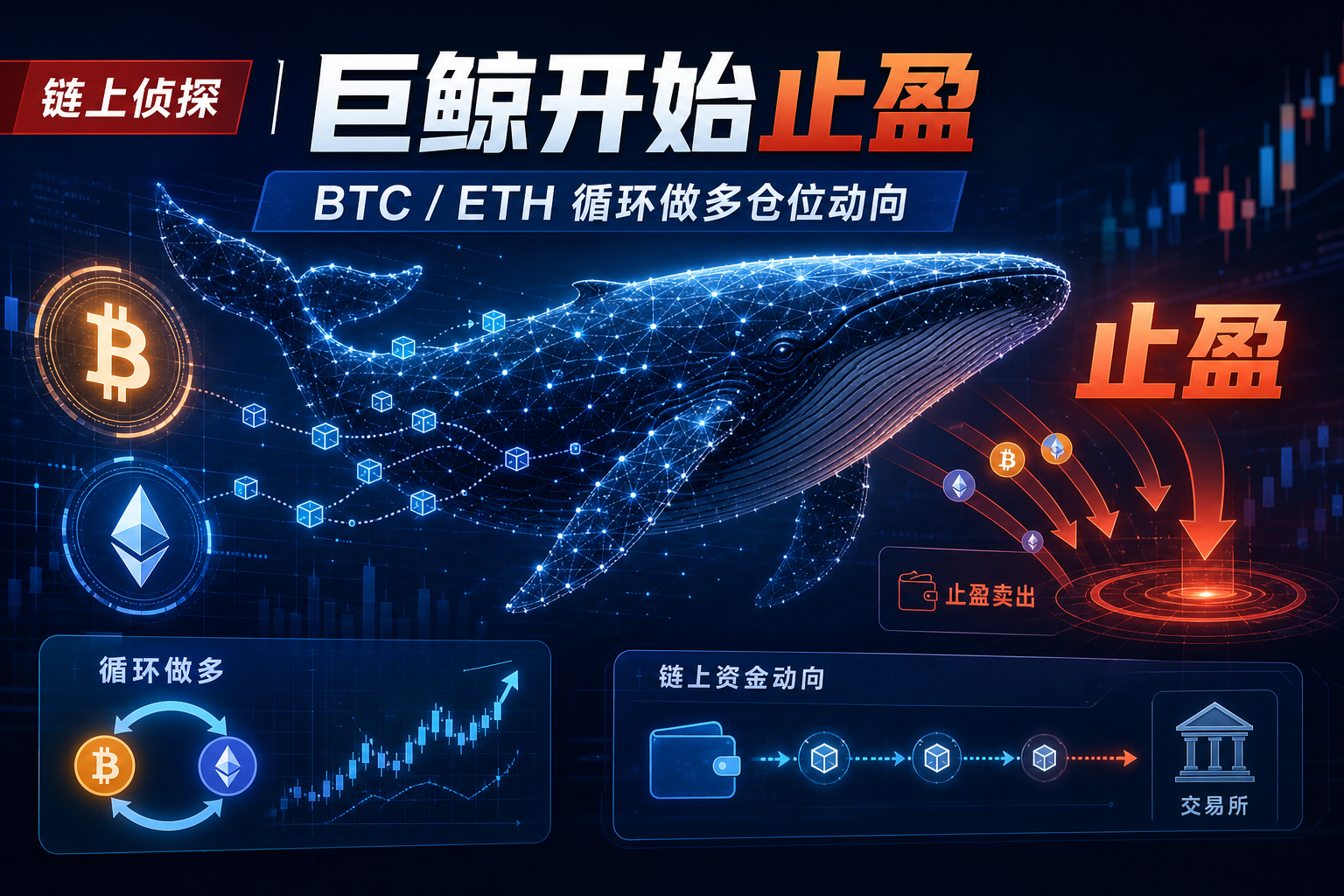 链上侦探|某循环做多 BTC 和 ETH 的巨鲸开始止盈