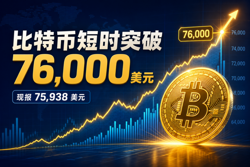 比特币短时突破 76,000 美元-指挥使社区 - 真实线索、热点议题与深度观察