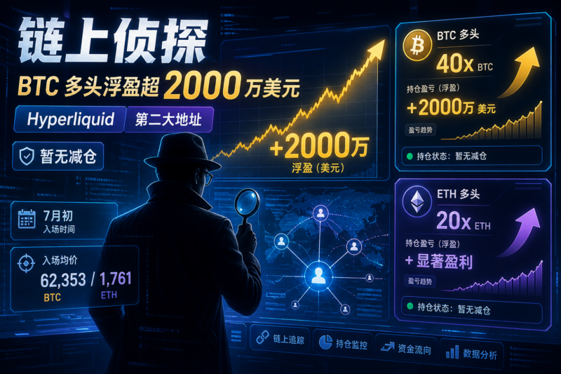 链上侦探：Hyperliquid 第二大 BTC 多头浮盈超 2000 万美元-指挥使社区 - 真实线索、热点议题与深度观察