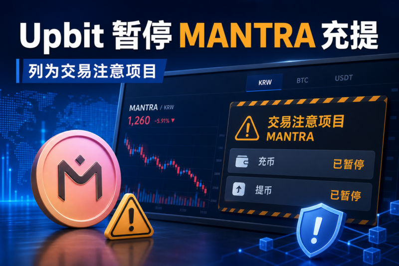 Upbit 将 MANTRA 列为交易注意项目,已暂停充提-指挥使社区 - 真实线索、热点议题与深度观察