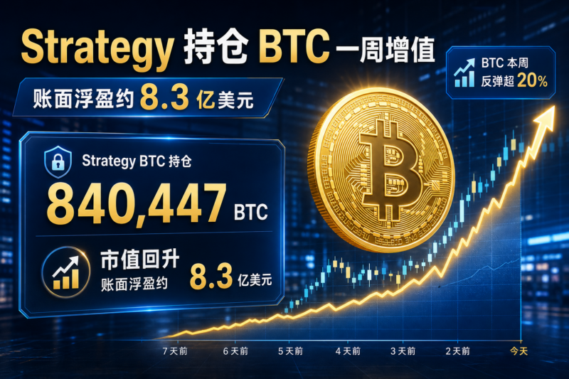 Strategy 持仓 BTC 一周增值约百亿美元,现账面浮盈约 8.3 亿美元-指挥使社区 - 真实线索、热点议题与深度观察