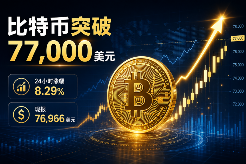 比特币短时突破 77,000 美元-指挥使社区 - 真实线索、热点议题与深度观察