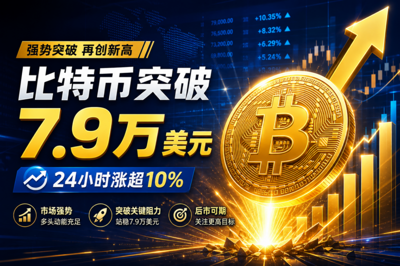 比特币突破7.9万美元，24小时涨超10%-指挥使社区 - 真实线索、热点议题与深度观察