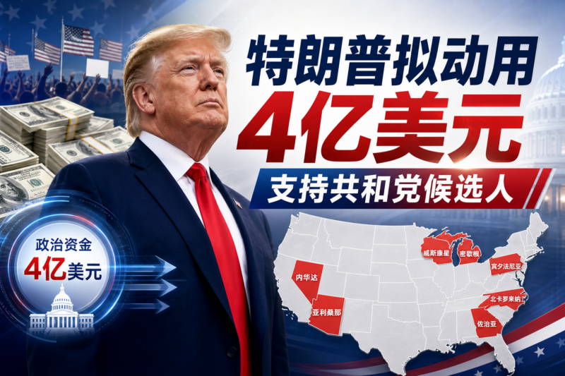 特朗普拟动用 4 亿美元政治资金支持共和党候选人-指挥使社区 - 真实线索、热点议题与深度观察