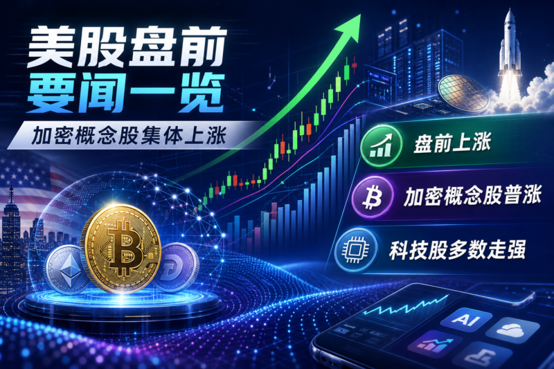 美股盘前要闻一览:加密概念股集体上涨-指挥使社区 - 真实线索、热点议题与深度观察