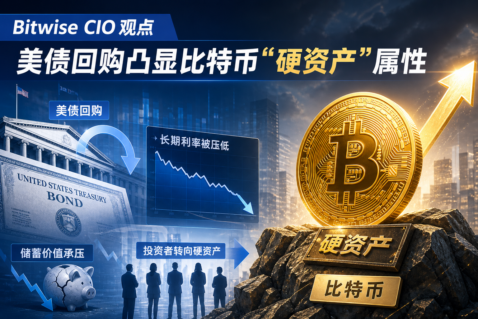 Bitwise CIO：美债回购凸显比特币“硬资产”属性