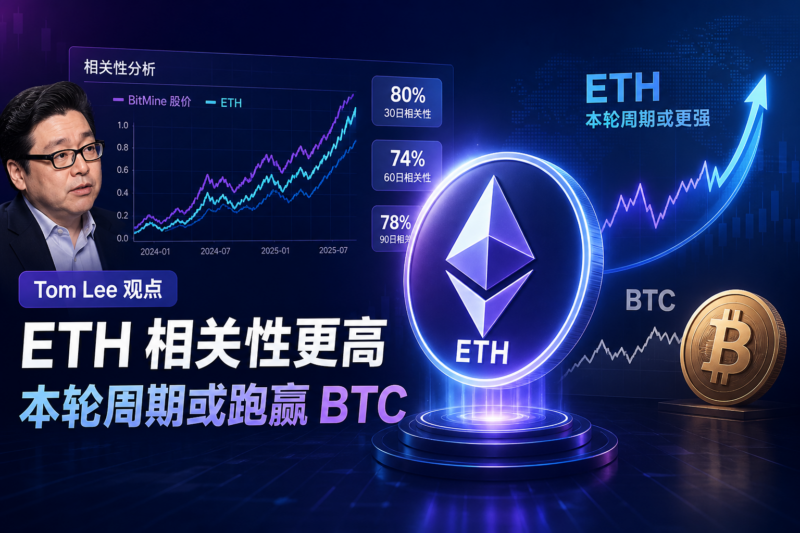 Tom Lee：BitMine 股票与 ETH 相关性达 80%，本轮周期 ETH 或跑赢 BTC-指挥使社区 - 真实线索、热点议题与深度观察
